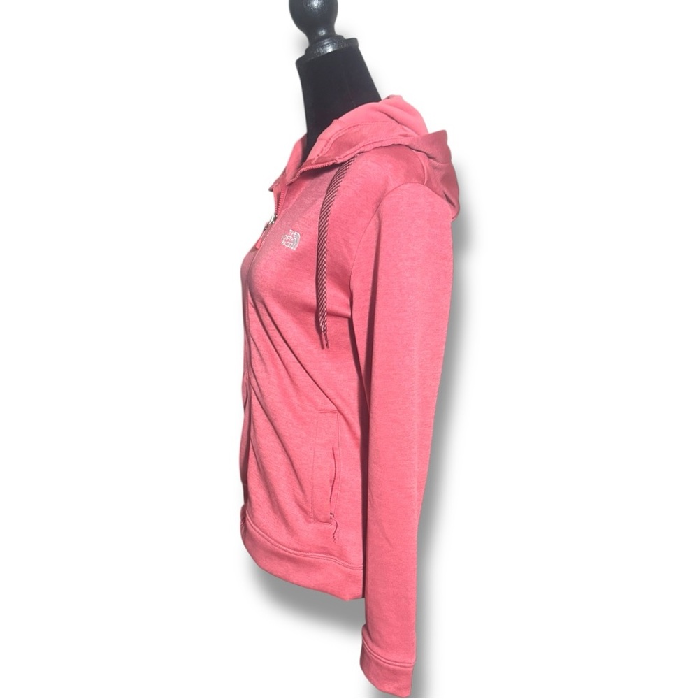The North Face Pink Utility Jacket Long Sleeve Fleece Interior Hooded Sweatshirt - Picture 4 of 16